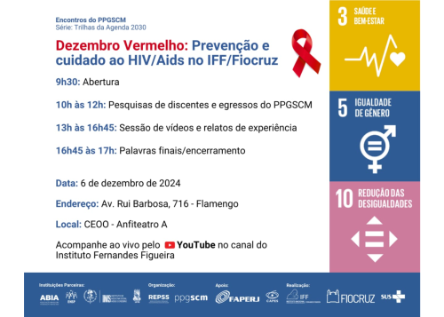 Evento “Dezembro vermelho: prevenção e cuidado ao HIV/Aids no IFF/Fiocruz