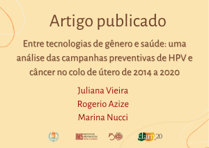 HPV e câncer no colo do útero: artigo analisa campanhas preventivas