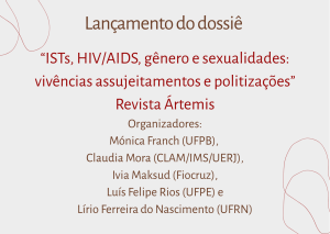 Lançamento de dossiê sobre HIV/Aids, gênero e sexualidades 